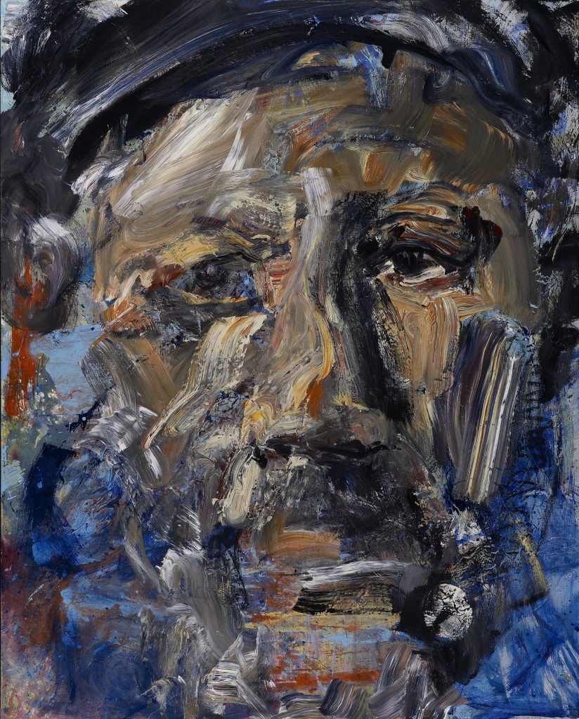 man with a past, 2009, 60 x 48 incharcoal and acrylic on canvasexhibition: under black mountain